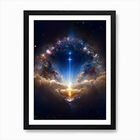 Heaven's Gate #1.3 [DALL-E 2/AI/ML art] — space art abstract poster, aesthetic poster, astrological esoteric psychedelic poster, aura art Art Print