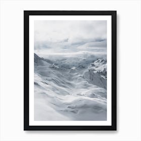 Mountains Cloudy Alps Art Print