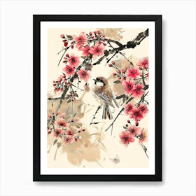 Bird Flowers Chinese Style 3 Art Print