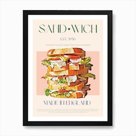Sandwich Mid Century Art Print
