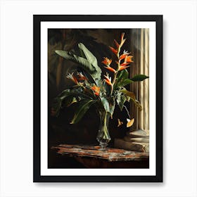 Baroque Floral Still Life Heliconia 4 Art Print