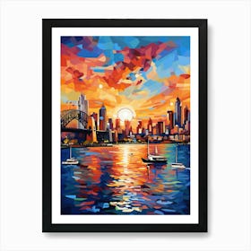 Sydney's Harbour Bridge in the Skyline Art Print