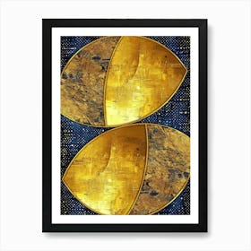 Gold And Blue 2 Art Print