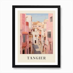 Tangier Morocco 5 Vintage Pink Travel Illustration Poster Art Print