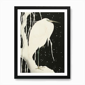 Heron in Snow (ca. 1925–1936), Ohara Koson Art Print
