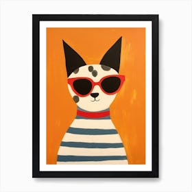 Little Cat 6 Wearing Sunglasses Art Print