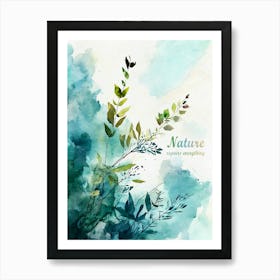 Nature Watercolor Painting Art Print