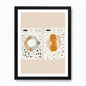 Coffee And Washing Machine Art Print