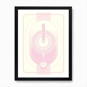 Retro Pink Geometric Abstract Poster