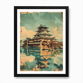 Kanazawa Castle Japan Mid Century Modern 2 Art Print