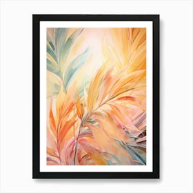 Abstract Of Tropical Leaves Art Print