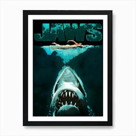 Jaws movie poster 3 Art Print