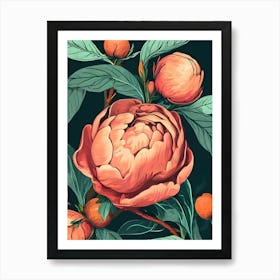 Peony Wallpaper Art Print