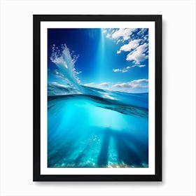 Splash In Sea Water Waterscape Photography 1 Art Print