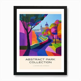 Abstract Park Collection Poster Luxembourg Gardens Paris 1 Art Print