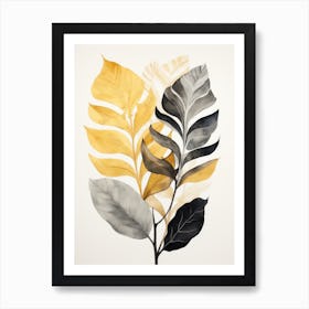 'Yellow And Black' Art Print