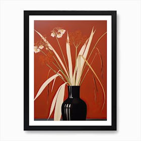 Bouquet Of Japanese Blood Grass Flowers, Autumn Fall Florals Painting 3 Art Print