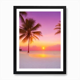 Sunset on a Tropical Beach 5 Art Print