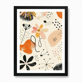 Abstract Floral Pattern 18 Art Print