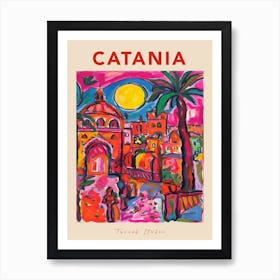 Catania Italia Travel Poster Art Print