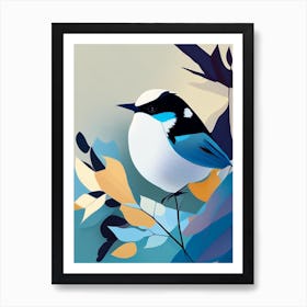 Carolina Chickadee Pop Matisse Bird Art Print