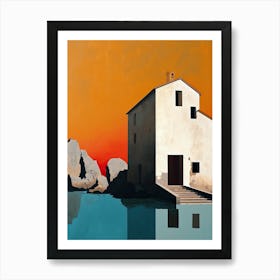 Venetian Villas: Canalside Living in Venice, Italy Art Print