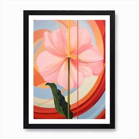 Amaryllis 3 Hilma Af Klint Inspired Pastel Flower Painting Art Print