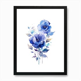 Blue Flowers 2 Art Print