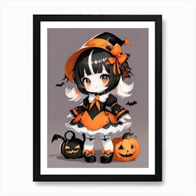 Cute Halloween Witch 2 Art Print