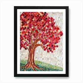 Mosaic Apple Tree 1 Art Print