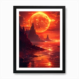 Red Sun In The Sky 1 Art Print