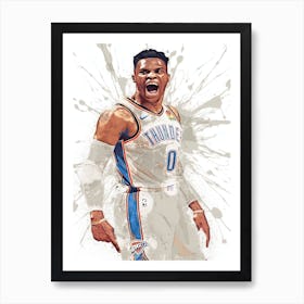 Russell Westbrook Oklahoma City Thunder Art Print