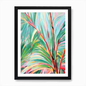 Bamboo Palm Impressionist Painting Art Print