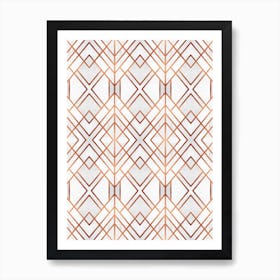 Copper Geo Art Print