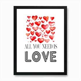 Love And Hearts, This Valentine's Art Print