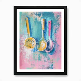 Kitsch Kitchen Utensils Painting 3 Art Print