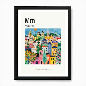 Kids Travel Alphabet  Madrid 2 Art Print