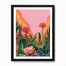 Boho Wildflower Painting Ramps Allium 2 Art Print