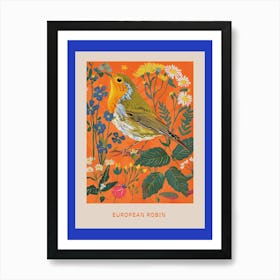 Spring Birds Poster European Robin 3 Poster