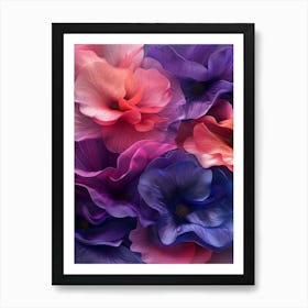 Abstract Flowers Art Print