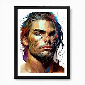 Model Man - Portrait Of A Man Art Print