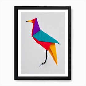 Crane Origami Bird Art Print