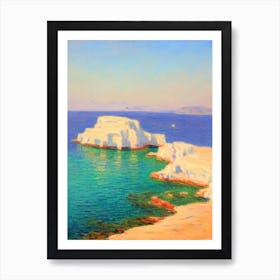 Kleftiko Beach Milos Greece Monet Style Art Print