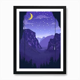 Cave At Night Art Print