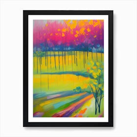 Trees In A Field Art Print