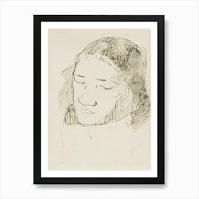 Head Of A Tahitian Woman, Paul Gauguin Art Print