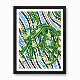 Garlic Scapes Summer Illustration 2 Art Print