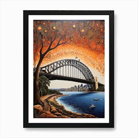 Default Australian Aboriginal Dot Art Style Painting Of The Sy 1 Art Print