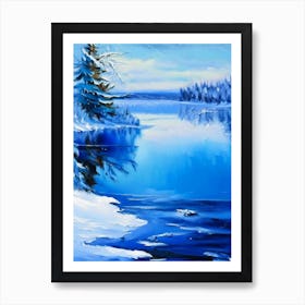 Frozen Lake Waterscape Impressionism 1 Art Print
