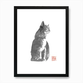 Grey Cat Art Print